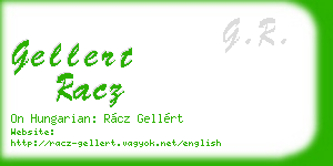 gellert racz business card