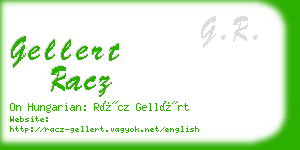 gellert racz business card